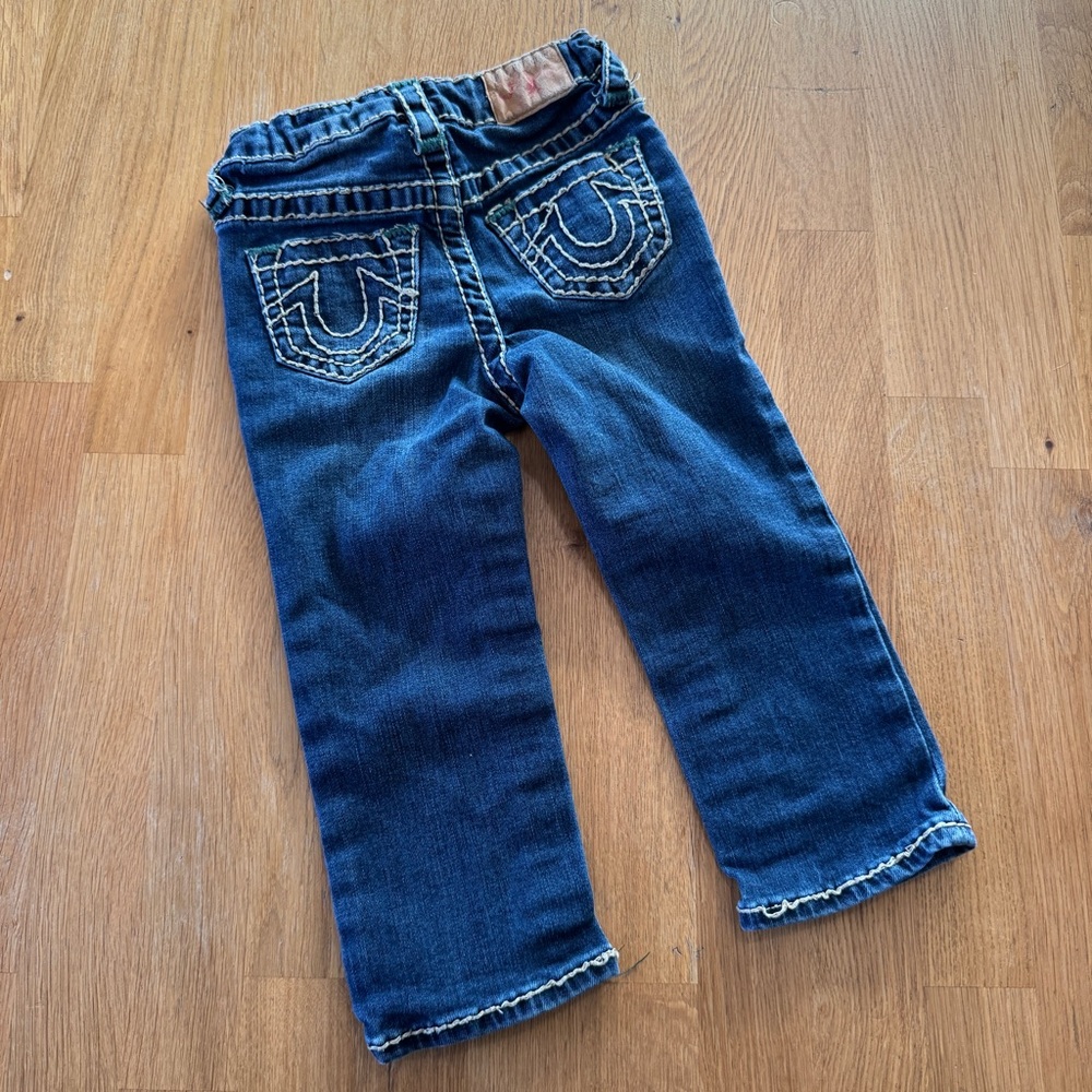 True Religion 2T Ricky Relaxed Straight Leg Jeans Unisex - Picture 2 of 11